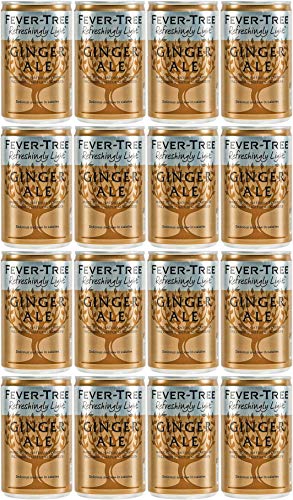 Fever-Tree Refreshingly Light Ginger Ale 16 x 150 ml (Paquete de 2 Total 16 Latas)