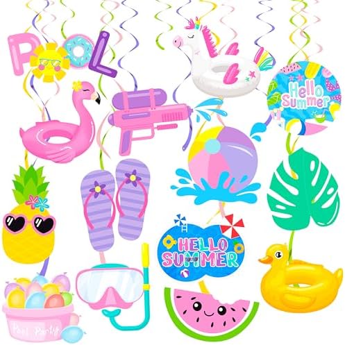 15-Piece Summer Pool Party Centerpiece Sticks - Table Toppers For Beach, Birthday, Baby Shower Decor - View #9
