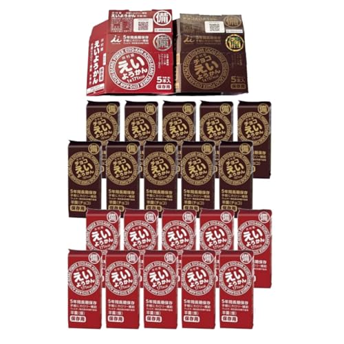 えいようかん チョコえいようかん 詰め合わせ 外箱付 非常食 保存食 長期保存 災害食 栄養かん 備蓄 常温保存 栄養食 備蓄食品 災害時 羊羹 ヨウカン 個包装 (2種, 20個)