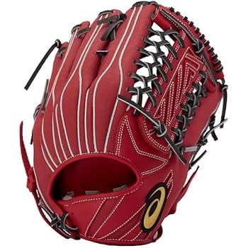 美品 写真5枚目 硬式ボール付 asics 軟式野球 外野手用グローブ 黒/赤 Amazon | 野球 アシックス ベースボール 硬式グローブ グラブ