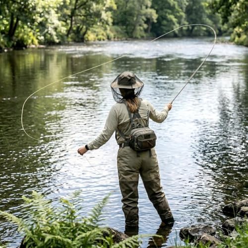 3 Paquetes de Red para la Cabeza contra Mosquitos con Cordón Ajustable, Protector de Malla para la Cara para Pesca, Camping y Actividades al Aire Libre miniatura 7