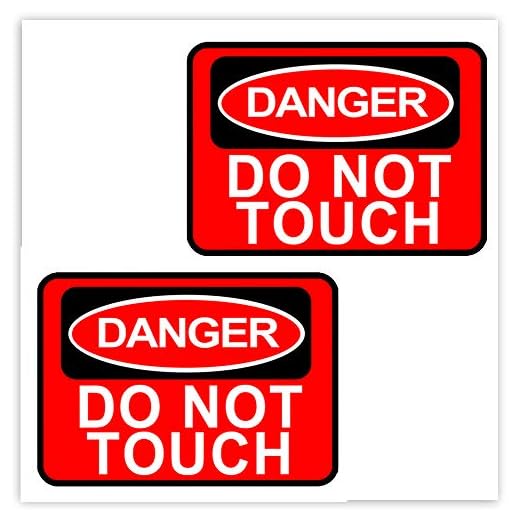 SkinoEu® 2pcs PVC Laminado Adhesivos Pegatinas Warning Danger Do Not Touch para Motociclista Autos Coches Motos Ciclomotores Bicicletas Ordenador Portátil Regalo B 162