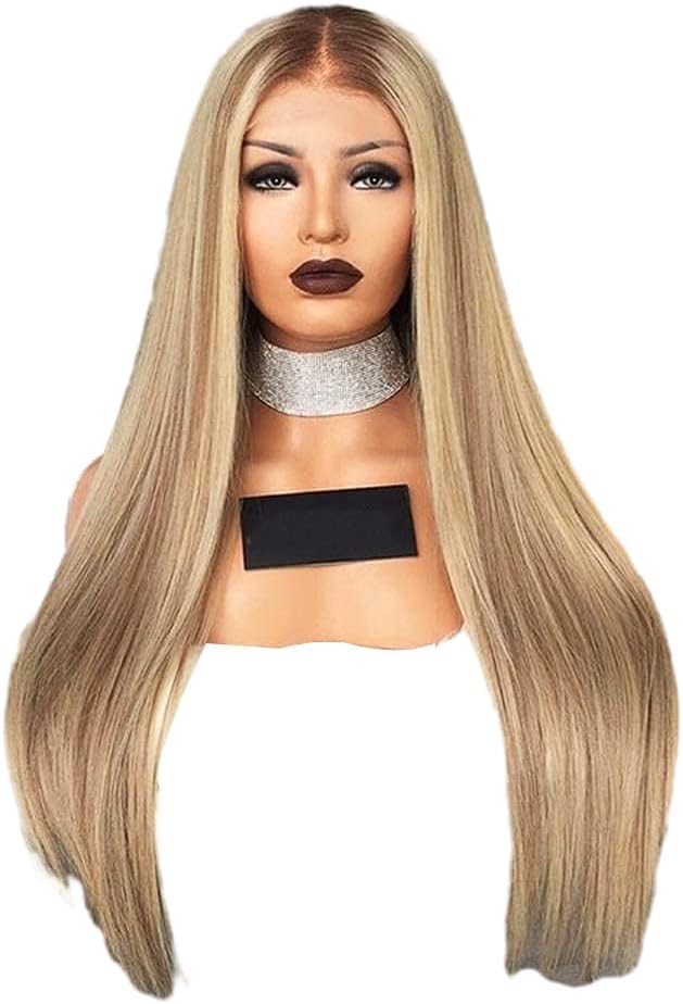 Generic Straight Fiber Heat Resistant Wig for Women Long Natural Looking Full Wigs for Daily Party Cosplay