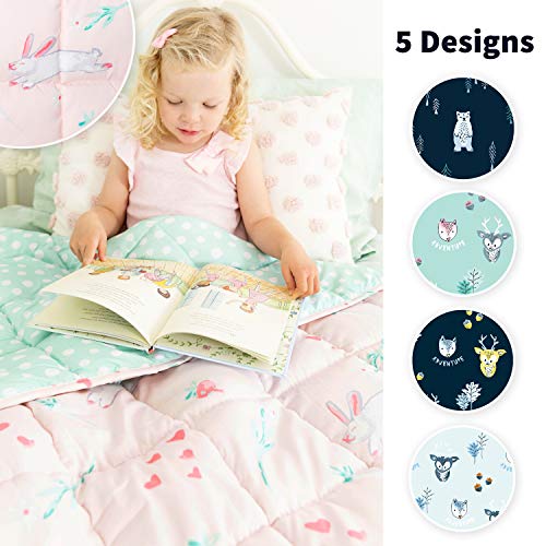 Life Tree Premium Kids Weighted Blanket 5 Pounds | Pink Weighted Blanket
