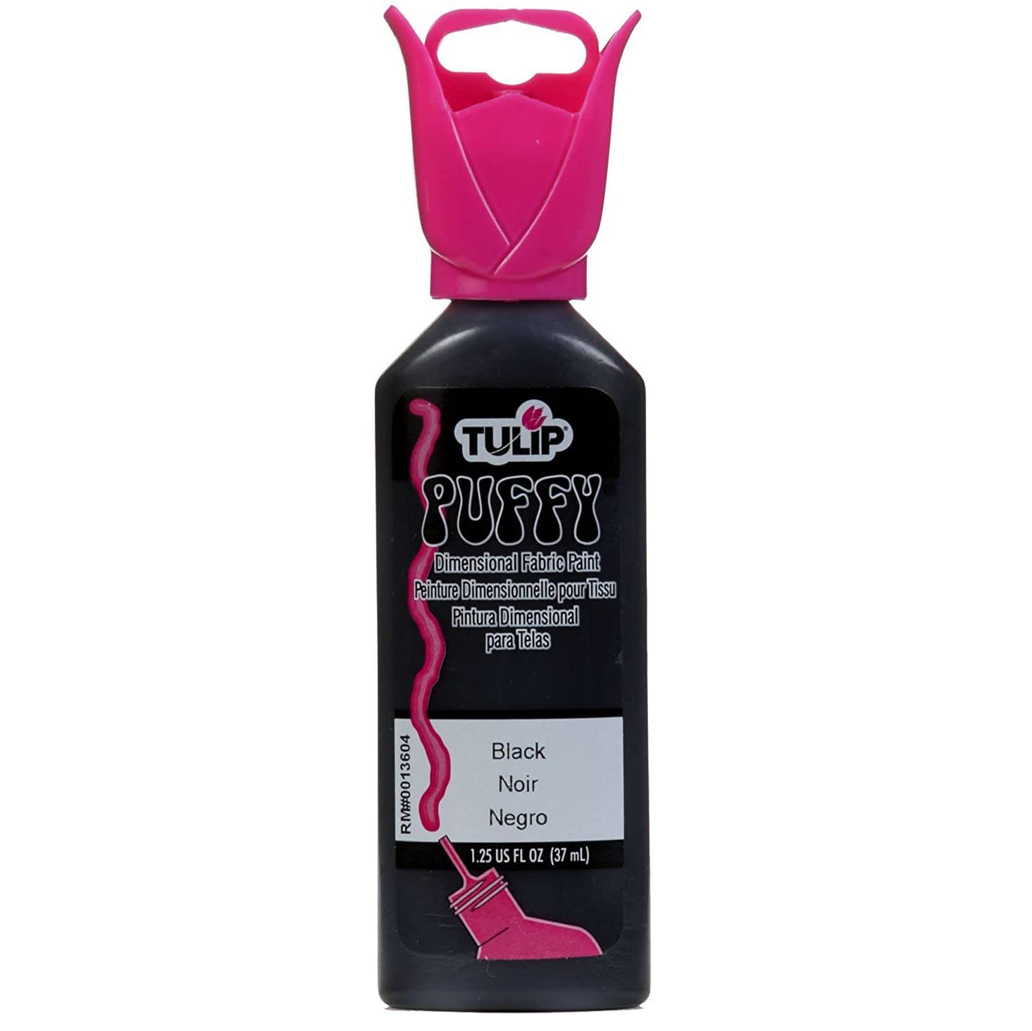Tulip Dimensional Fabric Paint 1-1/4 Ounces-Puffy-Black As Detailed