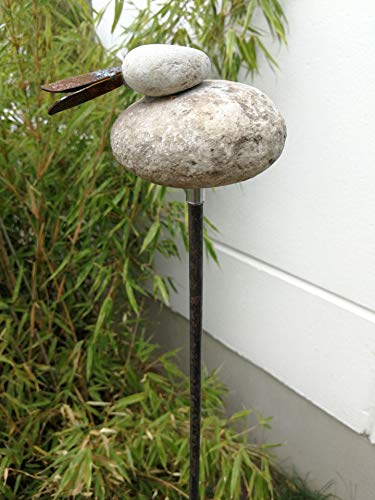 Zen Man Edelrost Gartenstecker Rost Gartenskulptur aus Stein Garten Figure Handarbeit H120*16 * 8cm 029416