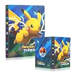 Card Binder for Pokemon, 4 Pocket Trading Card Binder Card Holder Album 30 Pages 240 Cards Capacity