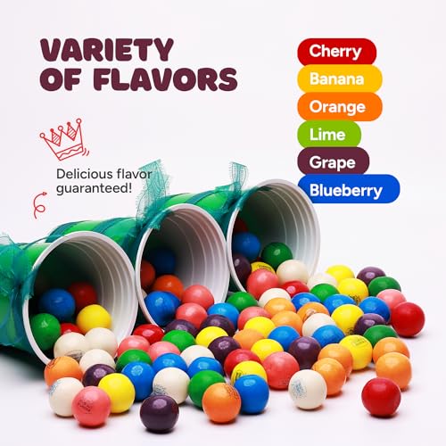 Gumballs for Gumball Machine Refill - 1 Inch Gum Balls - 1.7 LB | Gumball Machine Refills - 96 Pcs Double Bubble Chewing Gum for Kids - Assorted Flavors - Bulk Zip Pouch Bag - image 9