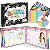 Eaasty Album dei ricordi scolastici per bambini, con 15 tasche per ricordi, dalla scuola materna alla 12a elementare, libro di memoria per riporre foto dell'infanzia (quaderno di composizione