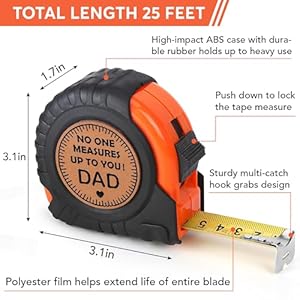 Dad Tape Measure Birthday Gifts Fathers Day Dad Gifts from Daughter Son, Best Dad Ever Gifts, Father in Law New Dad Daddy Gifts, Genuine Leather Engraved 25 FT Tape Measure Tools Gifts for Dad Dad Tape Measure Birthday Gifts Fathers Day Dad Gifts from Daughter Son Best Dad Ever Gifts Father in Law New Dad Daddy Gifts Genuine Leather Engraved 25 FT Tape Measure Tools Gifts for Dad