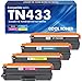 Cool Toner Compatible Toner Cartridge Replacement for Brother TN433 TN-433 for HL-L8360CDW MFC-L8900CDW HL-L8360CDWT HL-L8260CDW MFCL8610CDW MFCL9570CDW Color Laser All-in-One TN433 TN431 Printer-4PK