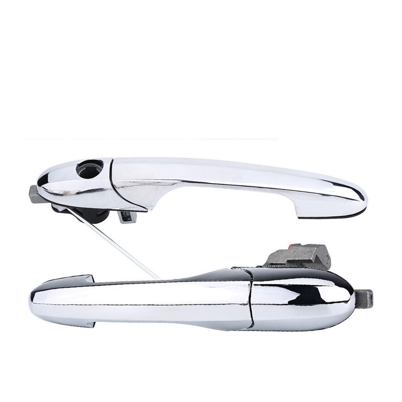 Lsdsaaza Left Right Sliding Exterior Handle For Fiat 500 2007-2020 Passenger Left Or Right Side Chrome Outer Door Handle 735592026 735592012(Left Right)