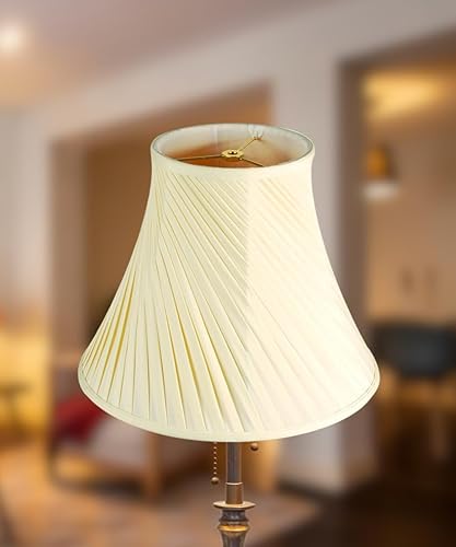 Miniatura 3 de Pantalla de lámpara de campana giratoria de tela de seda de cáscara de huevo 8x16x12