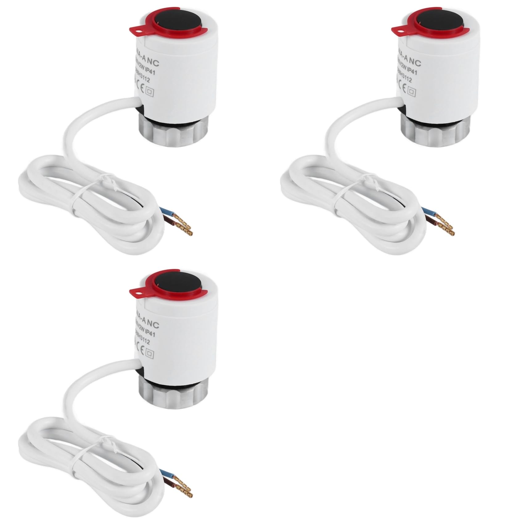 Aundhegrtt 3X 230V Normally Closed NC M30x1.5mm Electric Thermal Actuator for Underfloor Heating TRV Thermostatic Radiator Valve