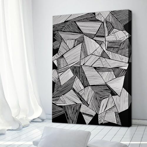 Mosaïque géométrique affiche unique déco moderne salon chambre 30x45cm - 4