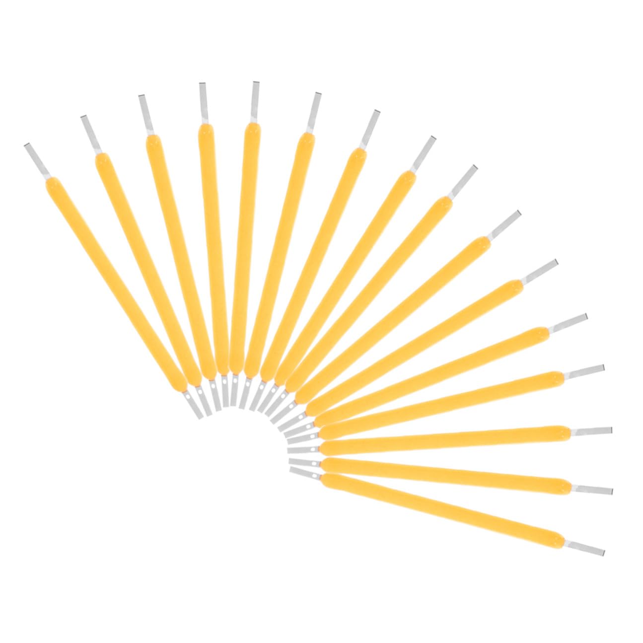 Kisangel 24pcs 38mm LED Filament Bulb Light Accessories 3v 120ma Warm White 2700k Lamp Replacement Parts for Home and Industrial Use