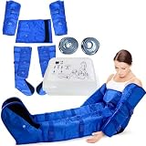 UIBAO Macchina Drenaggio Linfatico Total Body per Casa, Massaggiatore Elettrico Portatile Braccia,Tuta Snellente Ad Aria Compressa 16 Airbag,Pressoterapia Pression Réglable per Dimagrimento