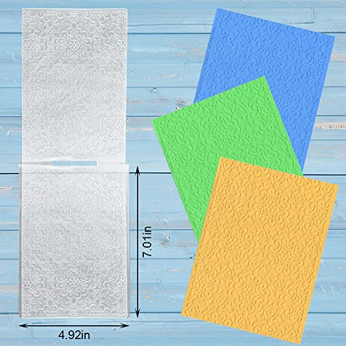 Alibbon Flower Background Plastic Embossing Folders For Card Making, Flower Frame Embossing Folders For Diy Scrapbooking, Lace Flowers Template Folders For Paper Craft Photo Album Decorations #TOP1