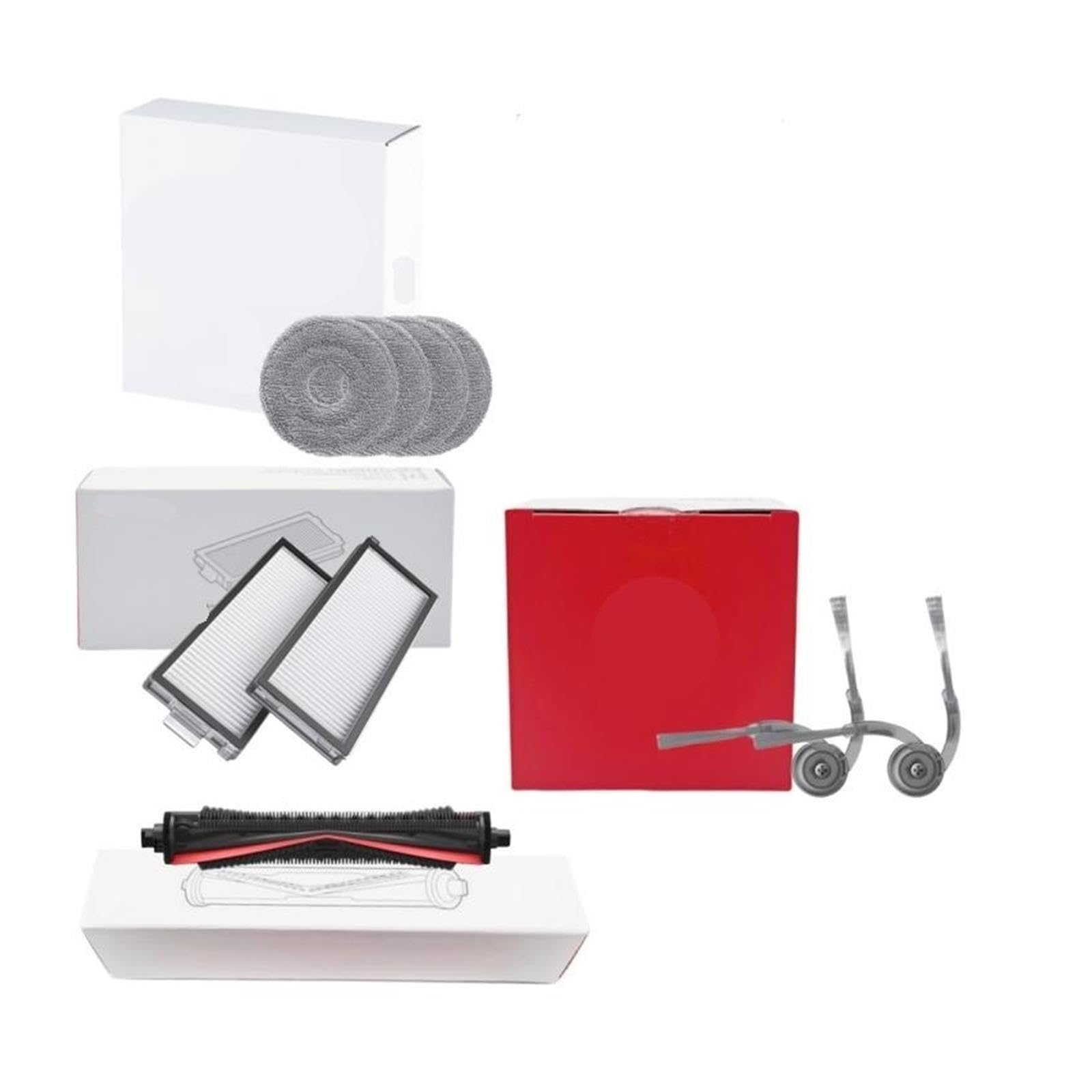 Compatible con Roborock,Saros Z70 Accesorio Cepillo De Corte De Pelo Filtro De Cepillo Lateral Fregona Bolsa De Polvo Robot Repuestos De Aspiradora Opcional(Set c)