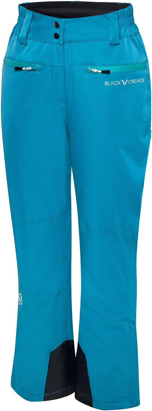 Black Crevice Skibroek voor dames, water- en winddicht, ademende sneeuwbroek voor dames, hoogwaardige skibroek voor dames van 100% polyester, figuurvriendelijke skibroek voor dames, donkerblauw, 38