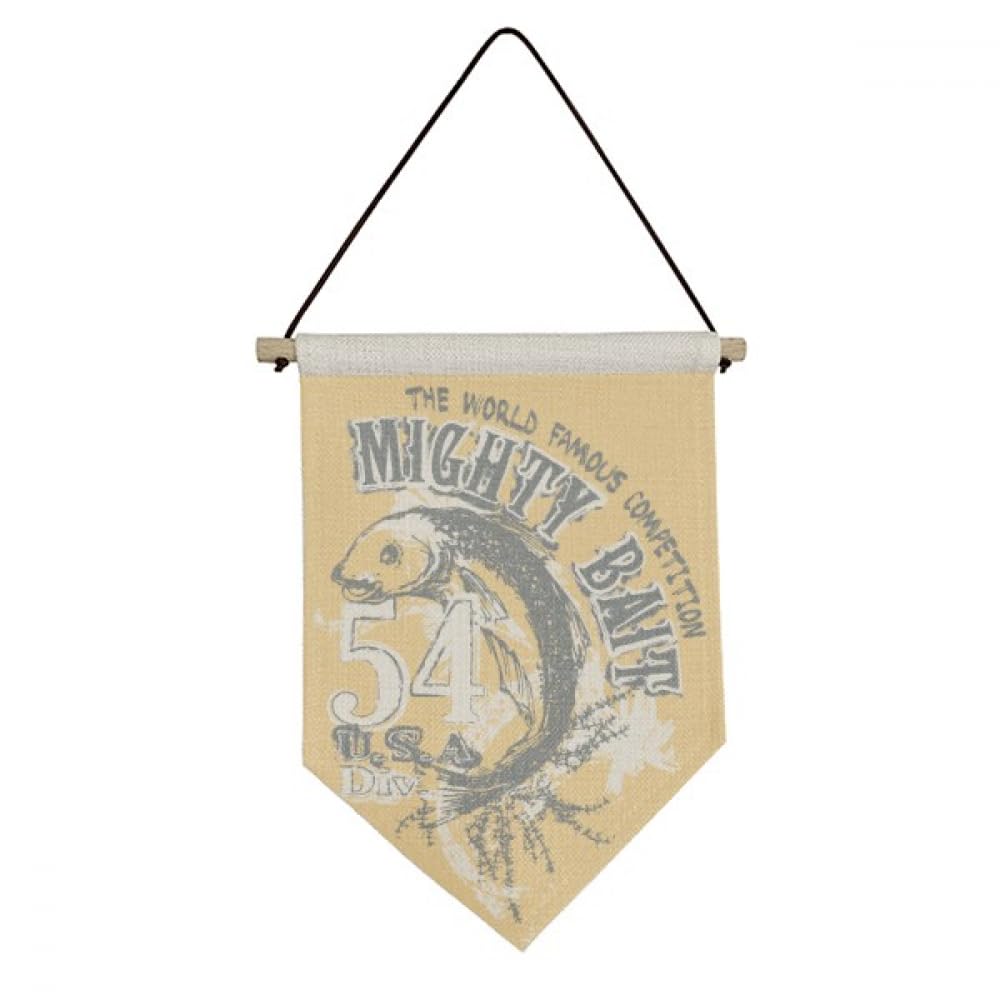 Drapeau en toile motif poisson puissant tenture murale de qualite