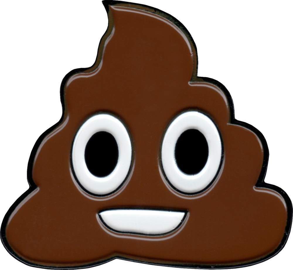 Smiling Poop Enamel Pin – Humorous Accessory for Jackets, Backpacks, Hats, and Lanyards