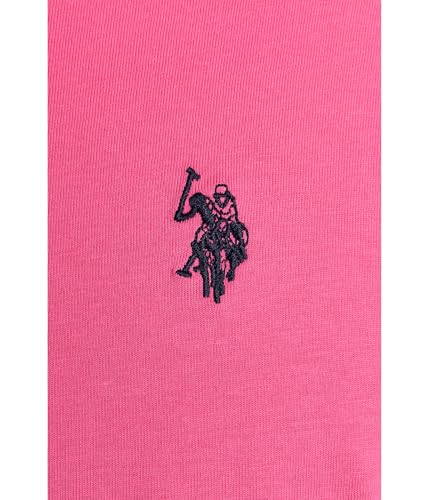 Image of U.S. Polo ASSN. Men's Solid V‑Neck T-Shirt, Pink Moon, XX-Large