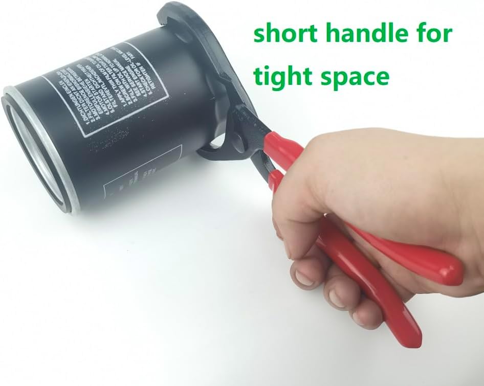 Miniatura 5 de Llave de filtro de aceite, alicates de filtro de aceite ajustables pequeños de 10 pulgadas, herramienta de extracción de filtro de aceite