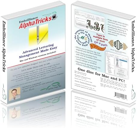Embrilliance AlphaTricks Embroidery Software for Mac & PC