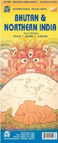 Bhutan & Northern India 1:345 000/1:2 100 000 (International Travel Maps) by International Travel maps (2012-07-27)