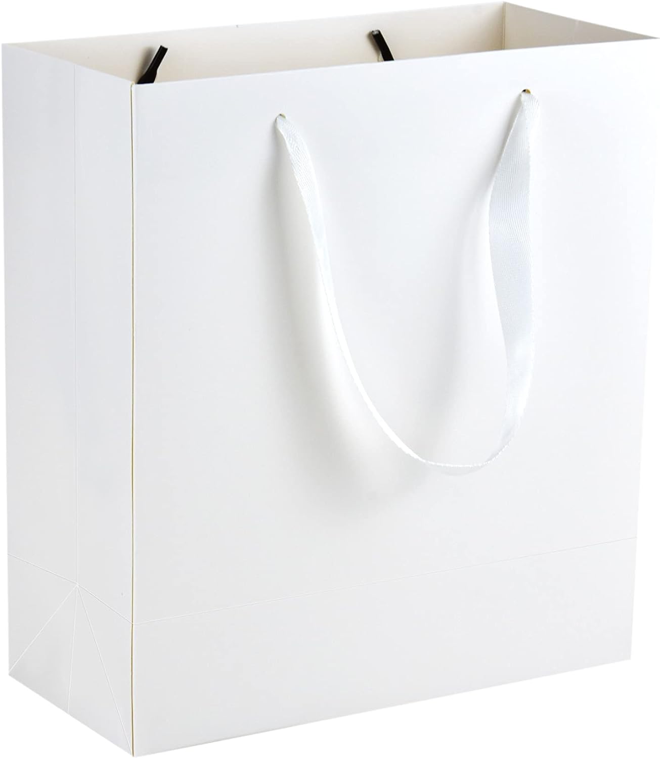 HUAPRINT White Paper Bags - 20 Pack Kraft Bags, 10x4.5x11inch, Perfect for Gifts, Shopping, Parties, Weddings & Business
