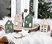 Spetebo Holz Häuser zum Dekorieren - 16erSet - DIY Kreativset zum Basteln - Weihnachtsdeko Winterdeko Weihnachtsdorf Deko