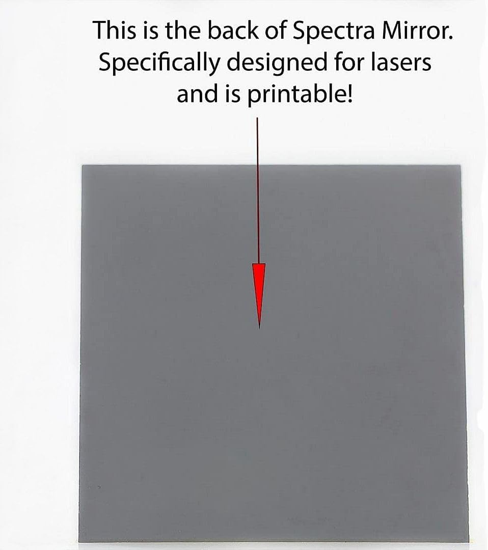 12"X12"(1/16") Silver Acrylic Mirror Sheet. 18x Stronger Than Glass. Lightweight, Durable, Shatter Resistant, Easy to Fabricate, Great for DIY. Sizes Cut Nominally. Made in USA