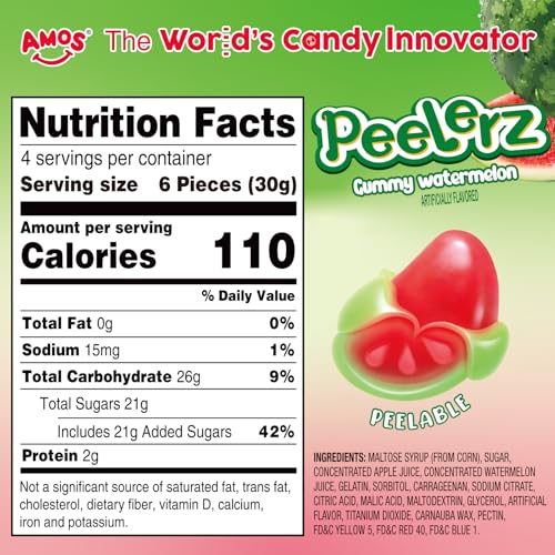 Image of Amos Assorted Gummy Candy (4.25oz, Watermelon)