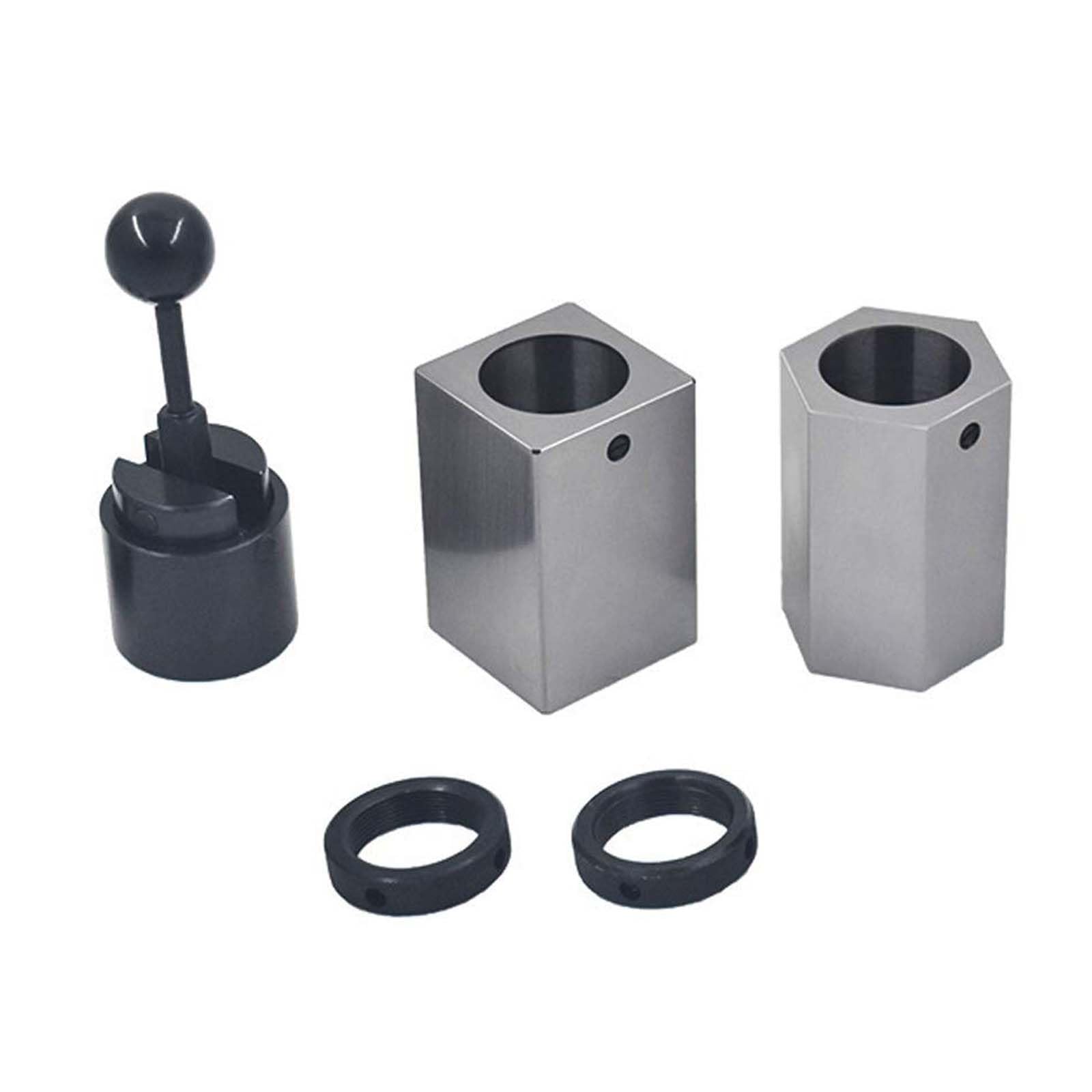 Juego de Bloques de Pinzas 5C de Alta Dureza con Estuche Bloque de Pinzas Hexagonal Bloque de Pinzas Cuadrado y Cierre de Pinzas
