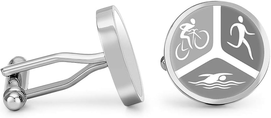Triathlon Cufflinks Triathlete Cuff Links