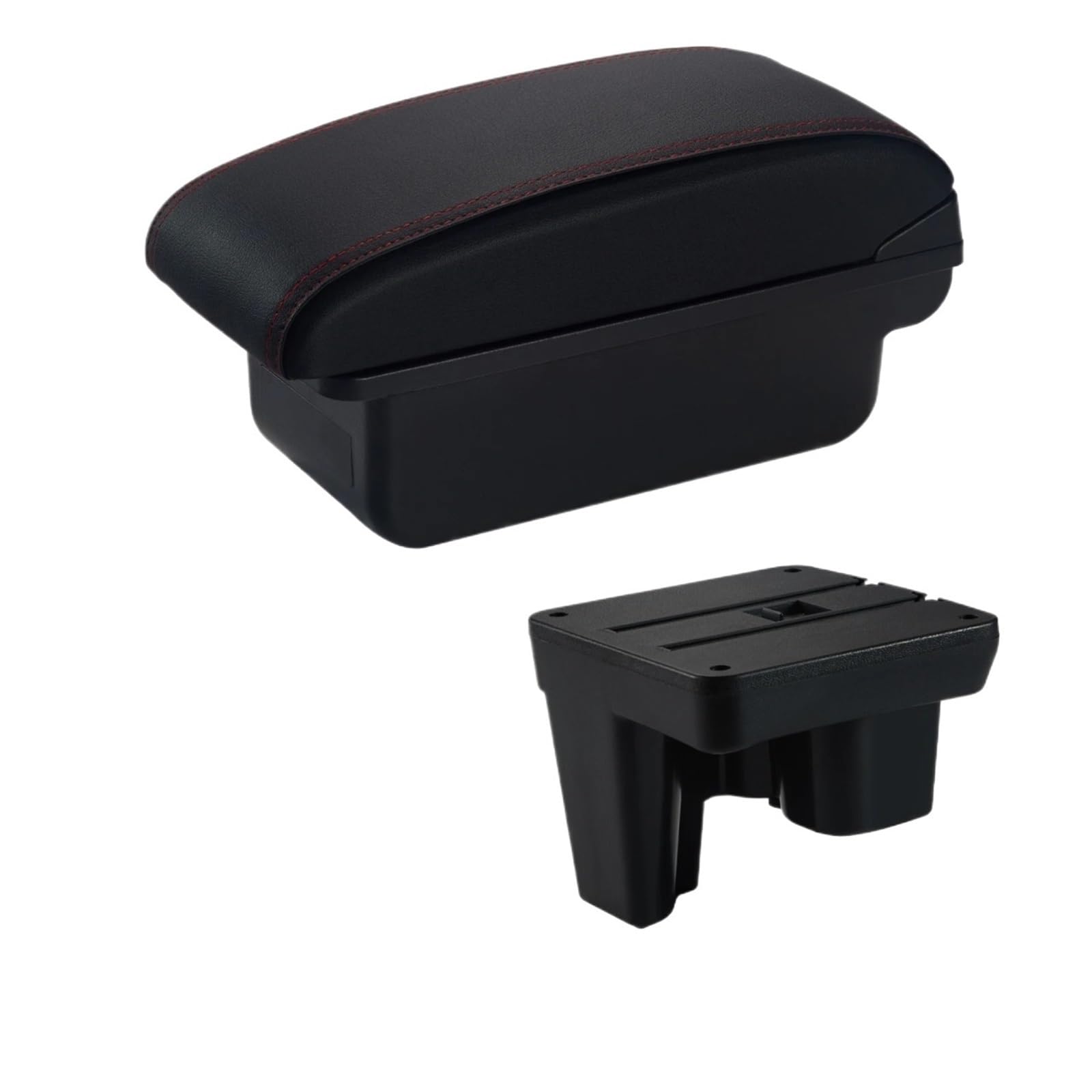 Hguvsjd Armrest Box For Toyota For Hilux Armrest Center Storage Box Dedicated Retrofit Internal Accessories Car Armrests(A Red Line No USB)
