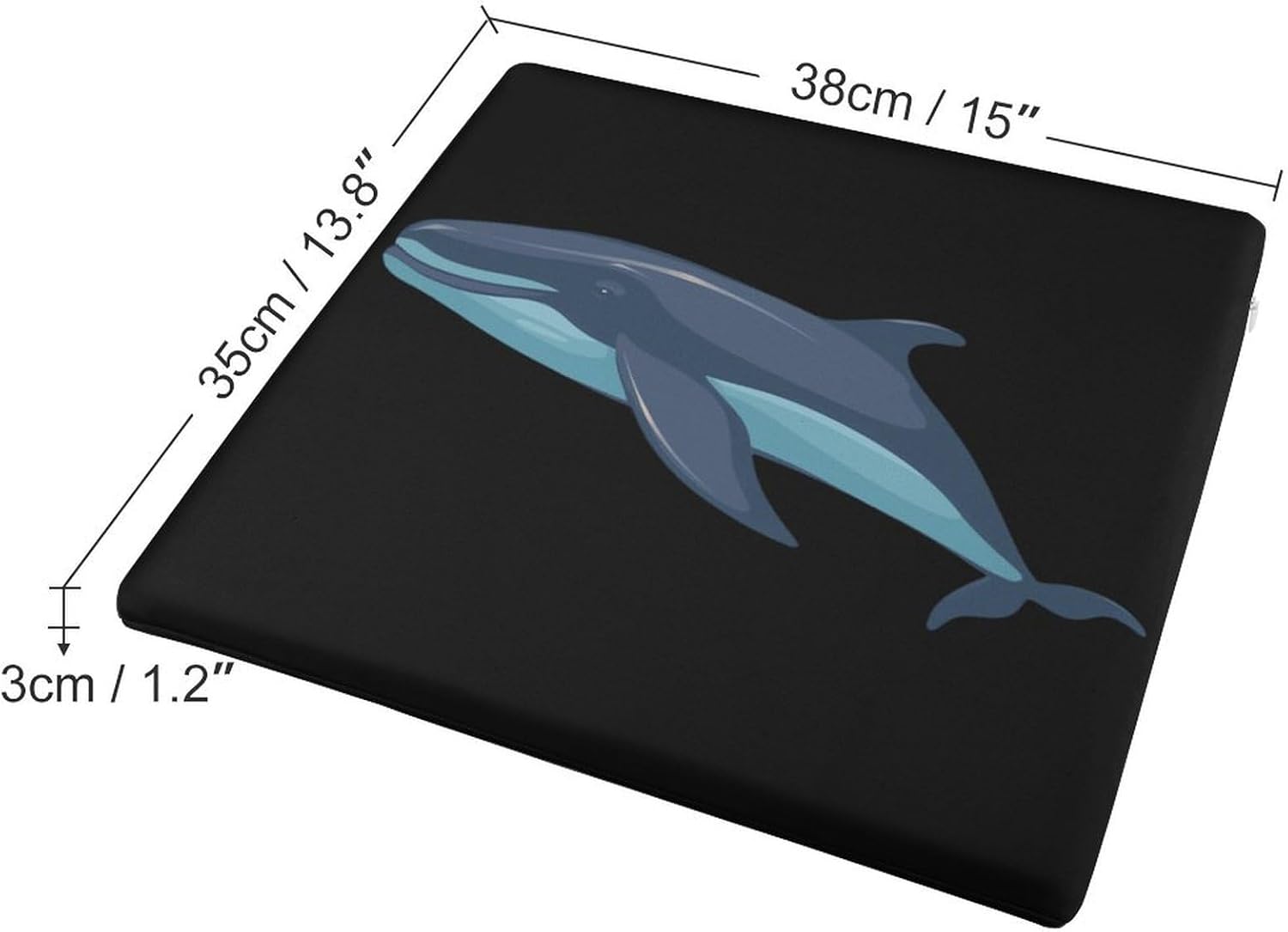 Ocean Whale Floor Pillow Meditation Yoga Cushion Square Chair Cushion Pillows Seating for Adults