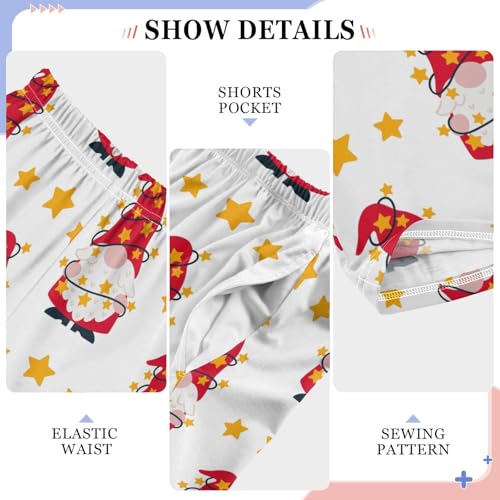 Gnome Star Lamps Boys Long Pants Soft Trousers Elastic Waist Kids Lounge Bottoms with Pockets S-XL4