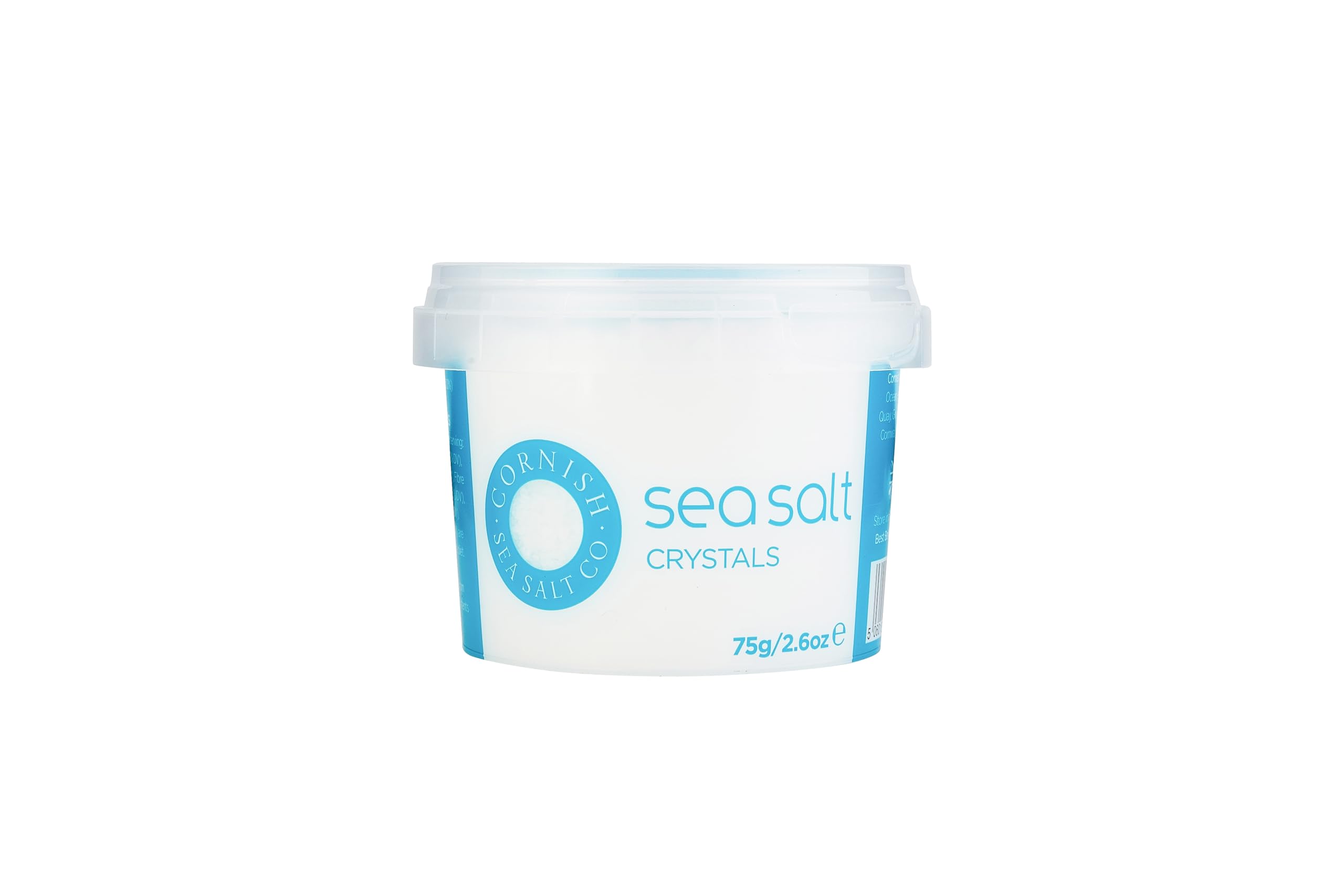 Cornish Sea Salt - Crystals - Crunchy Mineral Crystals with Calcium, Potassium and Magnesium and Reduced Content of Sodium - Spices for Cooking, Cooking Salt - 8 x 75g