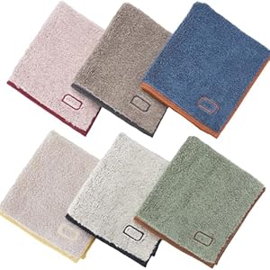 【Amazon.co.jp限定】タオル研究所 [導線コントロールの吸水性-ふんわり-] #049 ハンカチ ユニセックス 6枚セット ふんわり 厚手 ふかふか 高速吸水 耐久性 綿100% 480GSM JapanTechnology