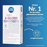 PERLWEISS White & Gloss Whitening Zahncreme - für sofort sichtbare weißere Zähne & bis zu 2 Stufen heller in 1 Woche - mit Pro-Shine-Komplex & Zahnschmelzschutz zur Zahnaufhellung, 50 ml
