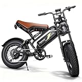 FLYSORA Electric Bike for Adults e300,1000W Peak Motor ebikes,48V/15.6AH 30-50 Miles Electric Dirt Bike,16” Fat Tire e Bike for Mountains, Snow, Sand, Road，28MPH Bicicleta elctrica para adultos，ebike