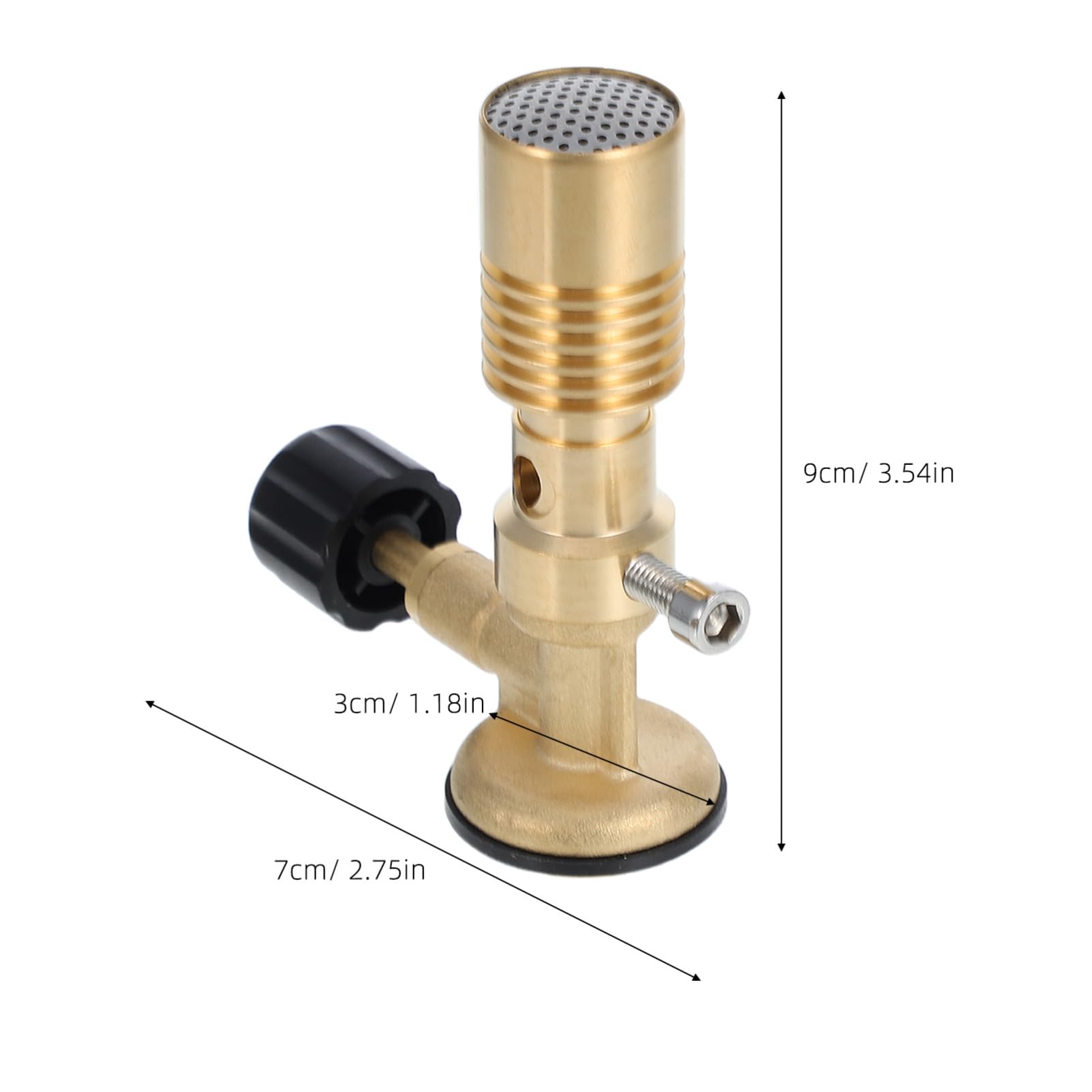 HOMSFOU Brûleur Bunsen Contrôle Complet Portable en Laiton Plus Sûr Qu'un Brûleur Standard pour Laboratoire et Usage Professionnel