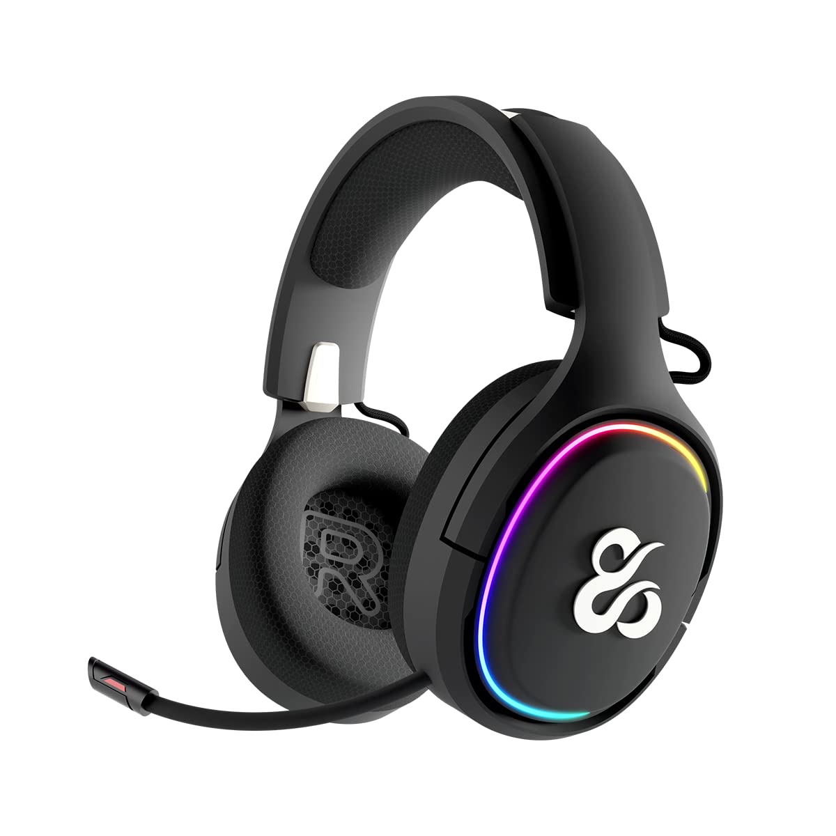 Newskill Aton Ivory Bezprzewodowy zestaw słuchawkowy do gier, wbudowany mikrofon, bateria 18h, RGB, konfigurowalny, Bluetooth 5.0, ergonomiczne słuchawki komputerowe, kompatybilny z