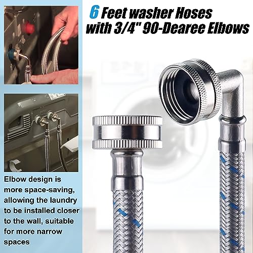 Fetechmate 6FT-HOSES-E Premium Stainless Steel Washer Hoses thumb #3