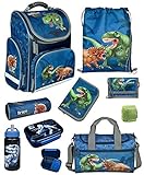 DRUCHDACHTE DETAILS: Das Hauptfach der Büchertasche hat ein Fassungsvermögen von ca. 15 Liter, ist ausgestattet mit einem kindgerecht zu bedienendes umlaufenden 2-Wege Reißverschluss und verfügt über eine Unterteilung für schwere Bücher. Das Polstermaterial sorgen für eine gute Belüftung der Rückenpartie. Die Vordertasche hat die ideale Größe zum Verstauen der enthaltenen Federmappe. Seitentasche mit Gummizug für Trink-Flasche oder Regenschirm und Seitentasche mit Reißverschluss.