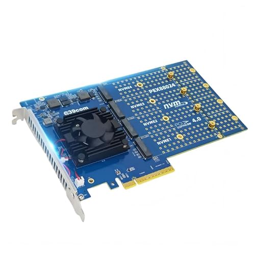 Quad PCIe 4.0 NVMe adapter with Broadcom chip