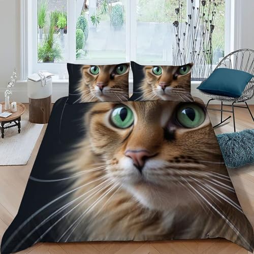 Housse de couette microfibre animaux 3D King lit garçon sans repassage facile - 3