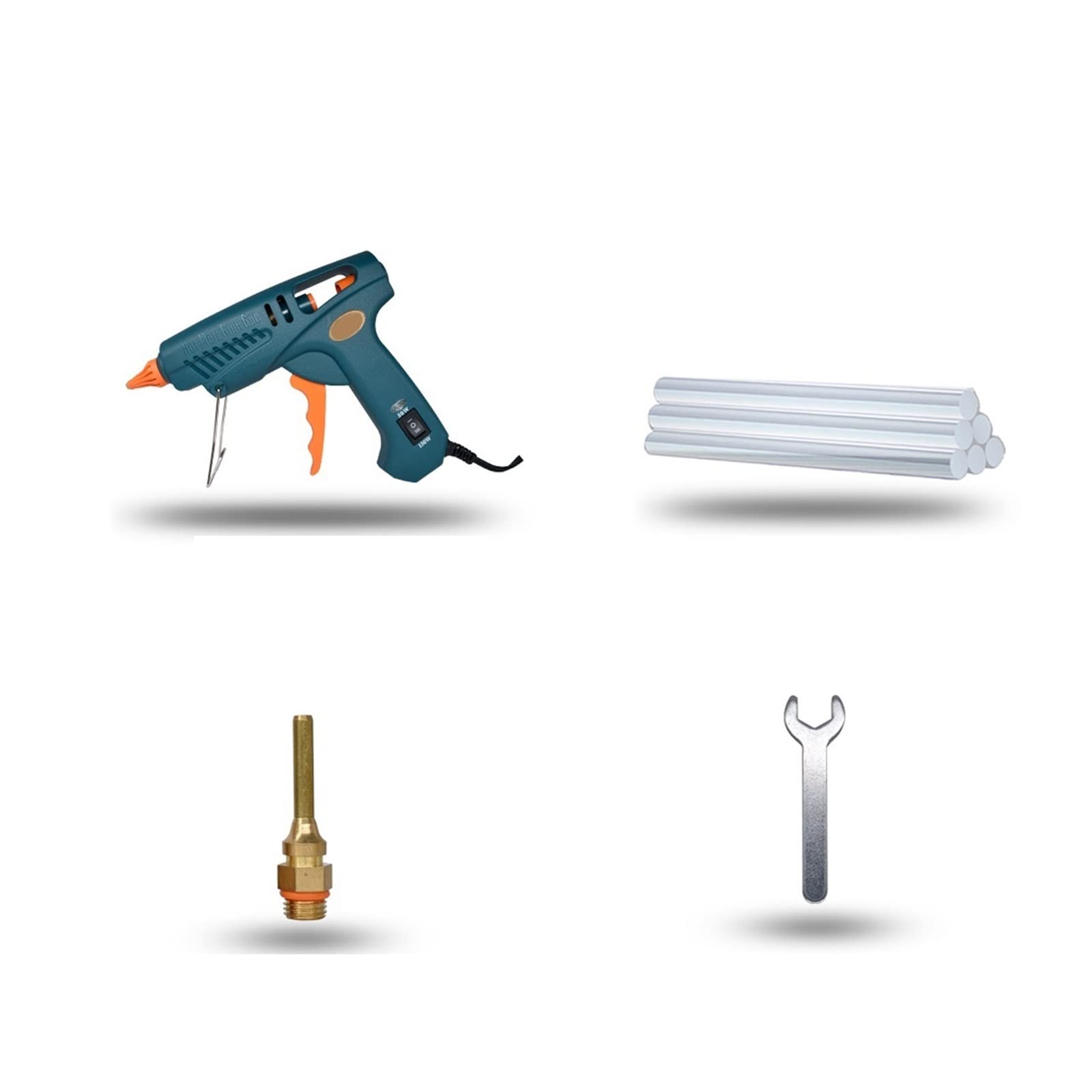 Pistola de Silicona Pistola De Silicona Caliente Profesional For El Hogar, Juego De Pistola De Pegamento Ajustable A Temperatura, Pegamento A Prueba De Fugas, Diseño De Boquilla De Cobre Puro (Color